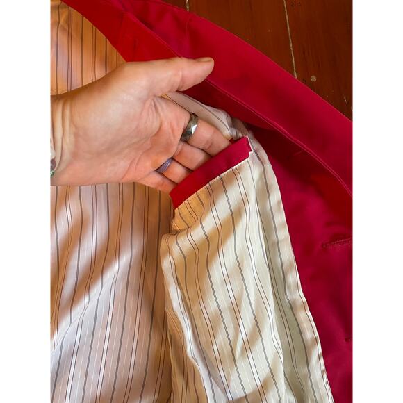 Maus & Hoffman Red Varsity Bomber Jacket Men’s M Made in USA Classic Style - Picture 10 of 13